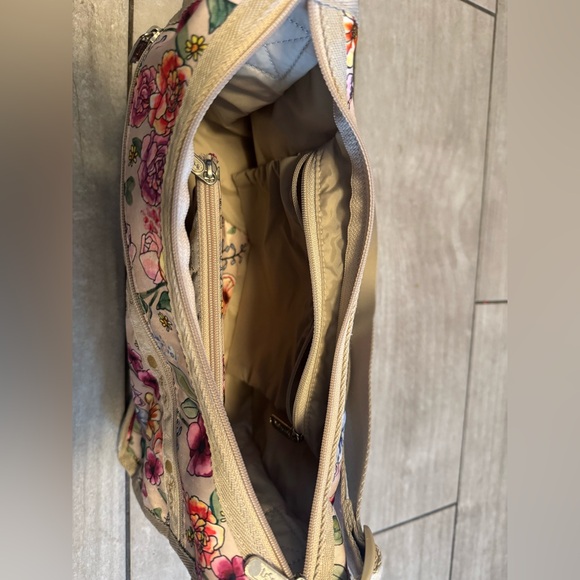 Lesportsac Hobo Crossbody Shoulder Bag Garden Classic With Cosmetic Bag - Picture 5 of 9